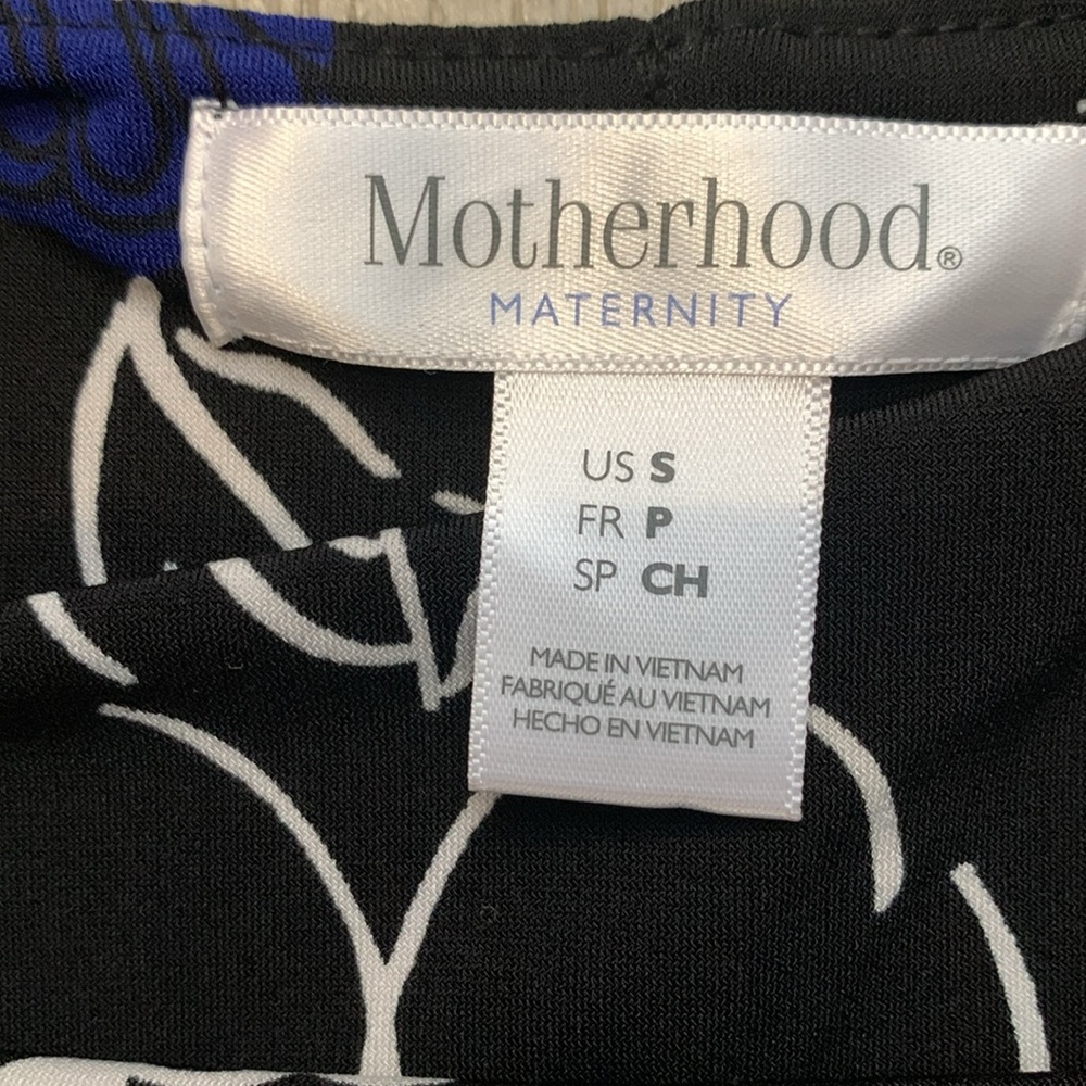 Motherhood Maternity Black Floral Pop Of Color Small Maxi Dress - Picture 7 of 13